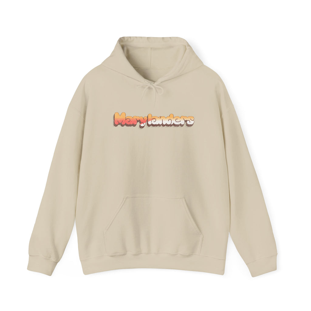 Marylanders Retro Bubble Letter Graphic Hooded Sweatshirt