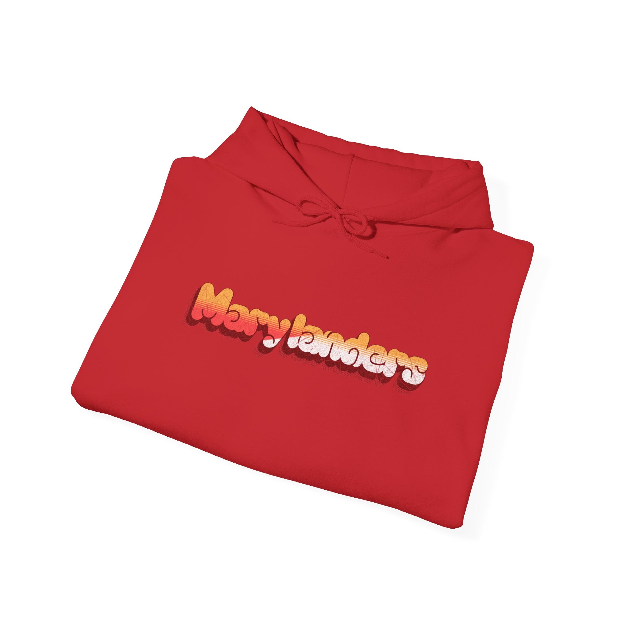 Marylanders Retro Bubble Letter Graphic Hooded Sweatshirt