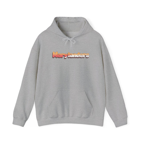 Marylanders Retro Bubble Letter Graphic Hooded Sweatshirt