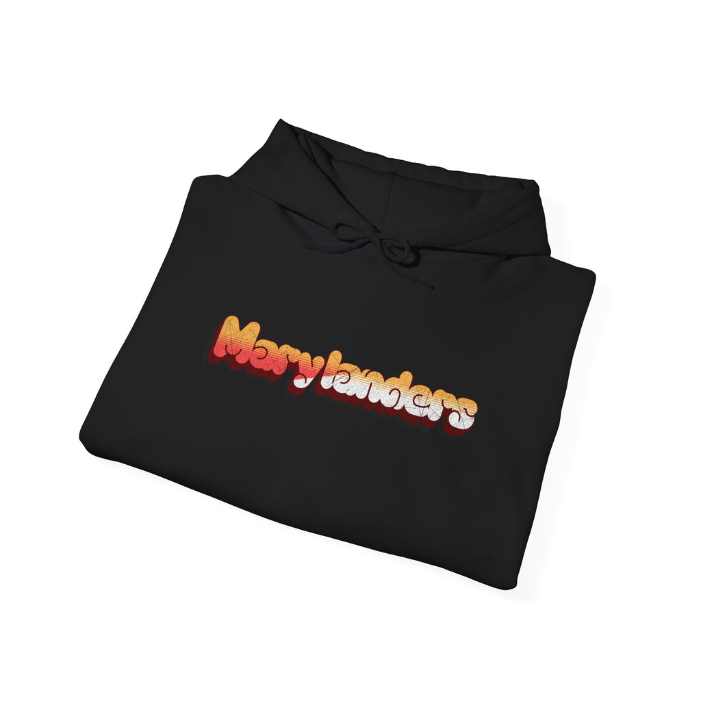 Marylanders Retro Bubble Letter Graphic Hooded Sweatshirt