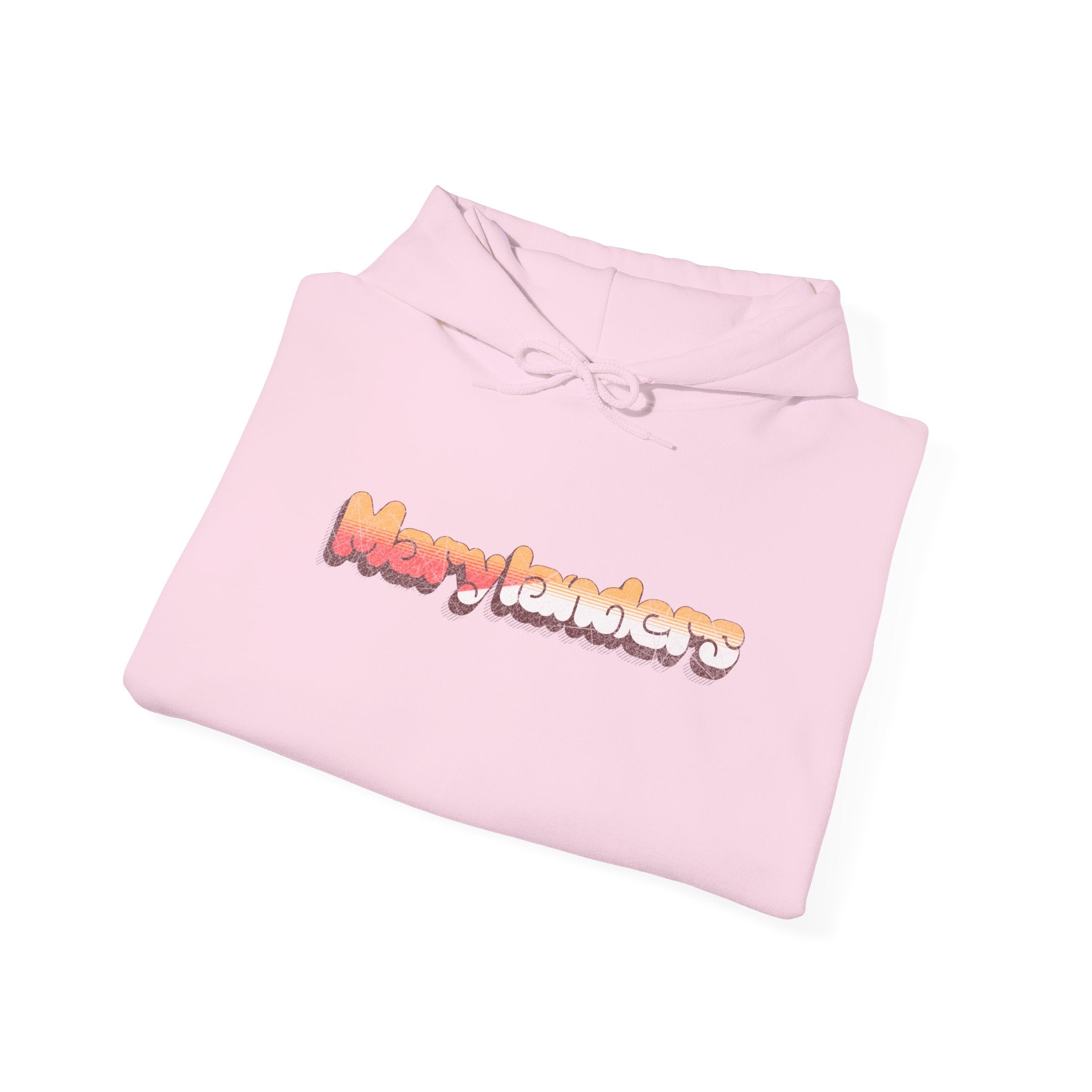 Marylanders Retro Bubble Letter Graphic Hooded Sweatshirt