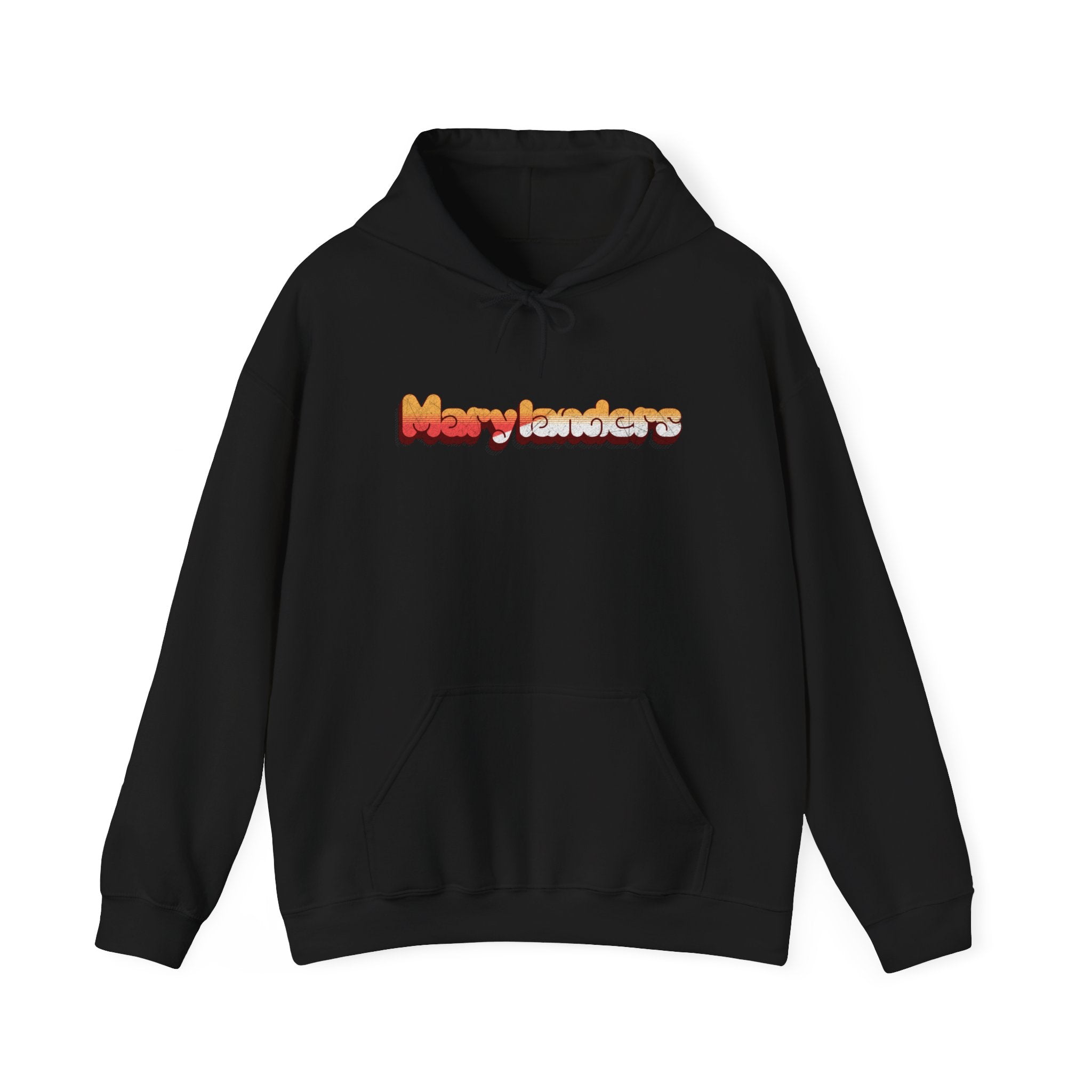 Marylanders Retro Bubble Letter Graphic Hooded Sweatshirt