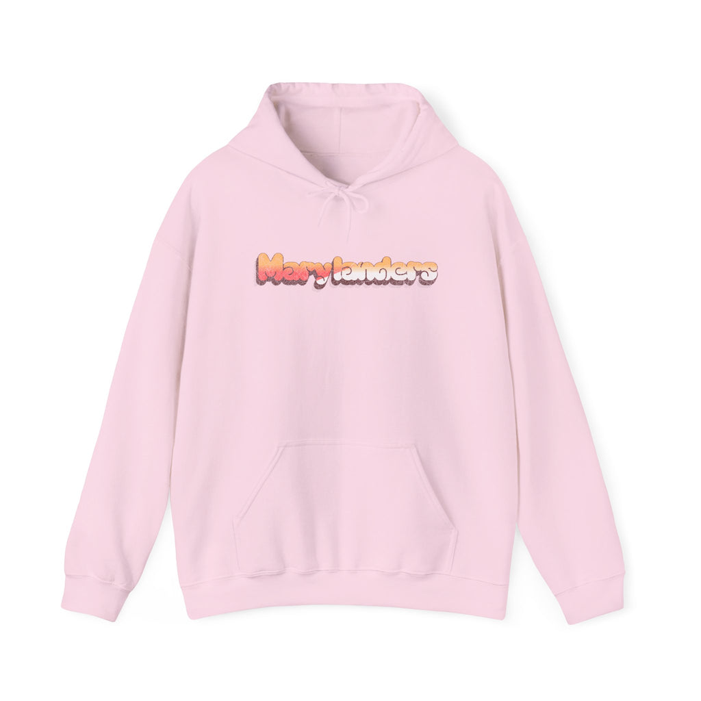 Marylanders Retro Bubble Letter Graphic Hooded Sweatshirt