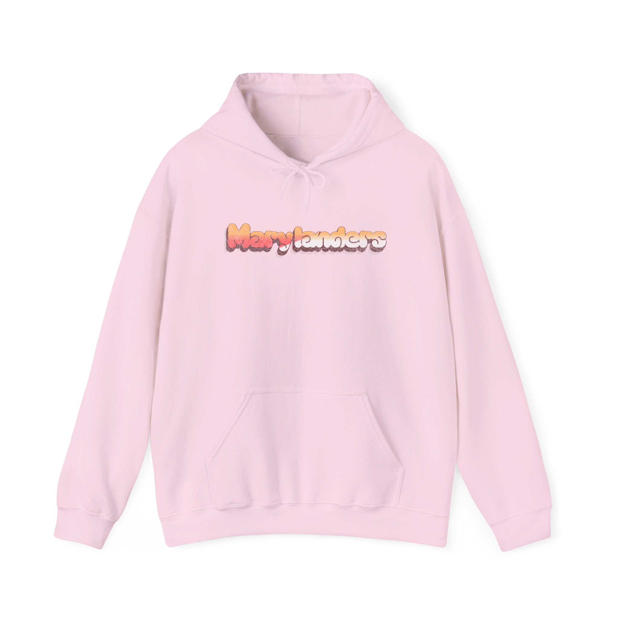 Marylanders Retro Bubble Letter Graphic Hooded Sweatshirt